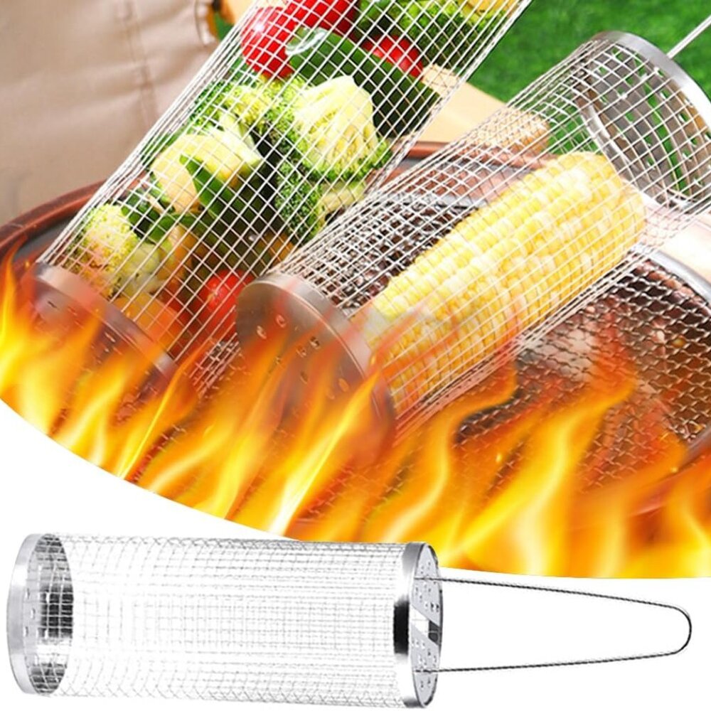 NEW Rolling Grilling Basket